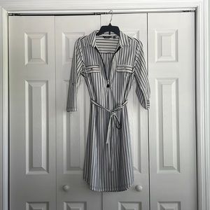 Black and White Striped Dress